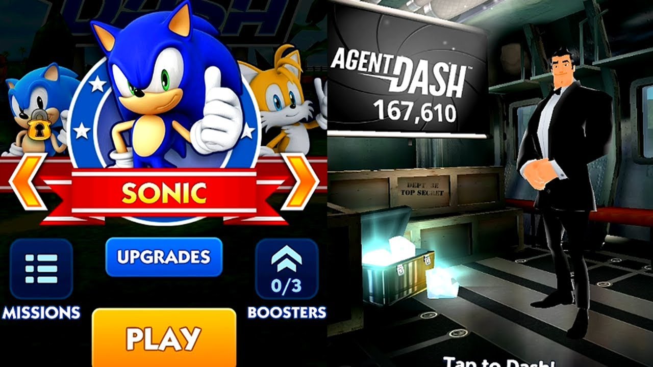 Sonic Dash VS Agent Dash Android iPad iOS Gameplay
