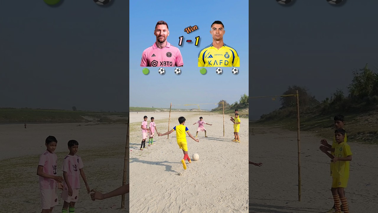 Team Ronaldo vs Team Messi CHALLENGE #shorts #football #challenge #ronaldo #messi #viral #video