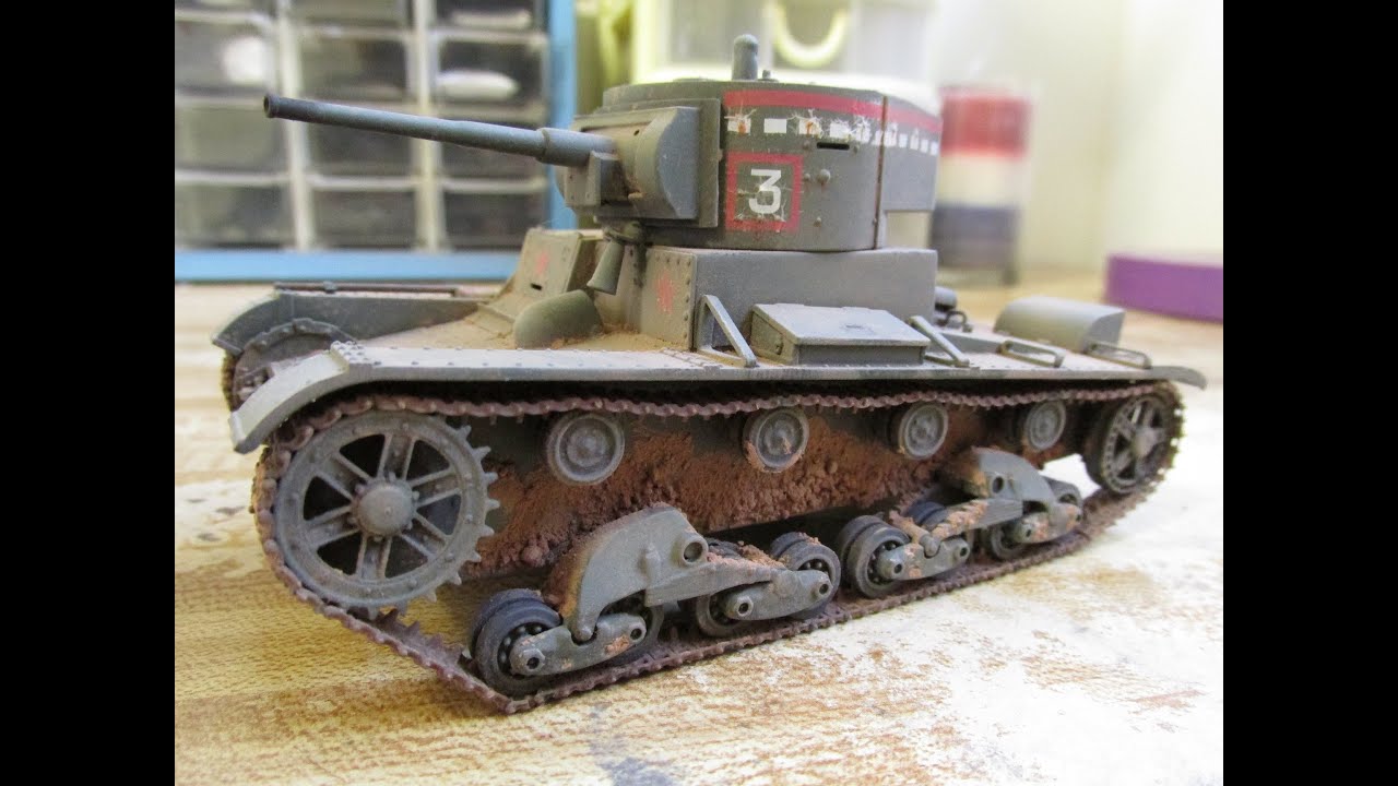 Building Zvezda Russian T-26 Tank. From Start to Finish. In 1/35 Scale.