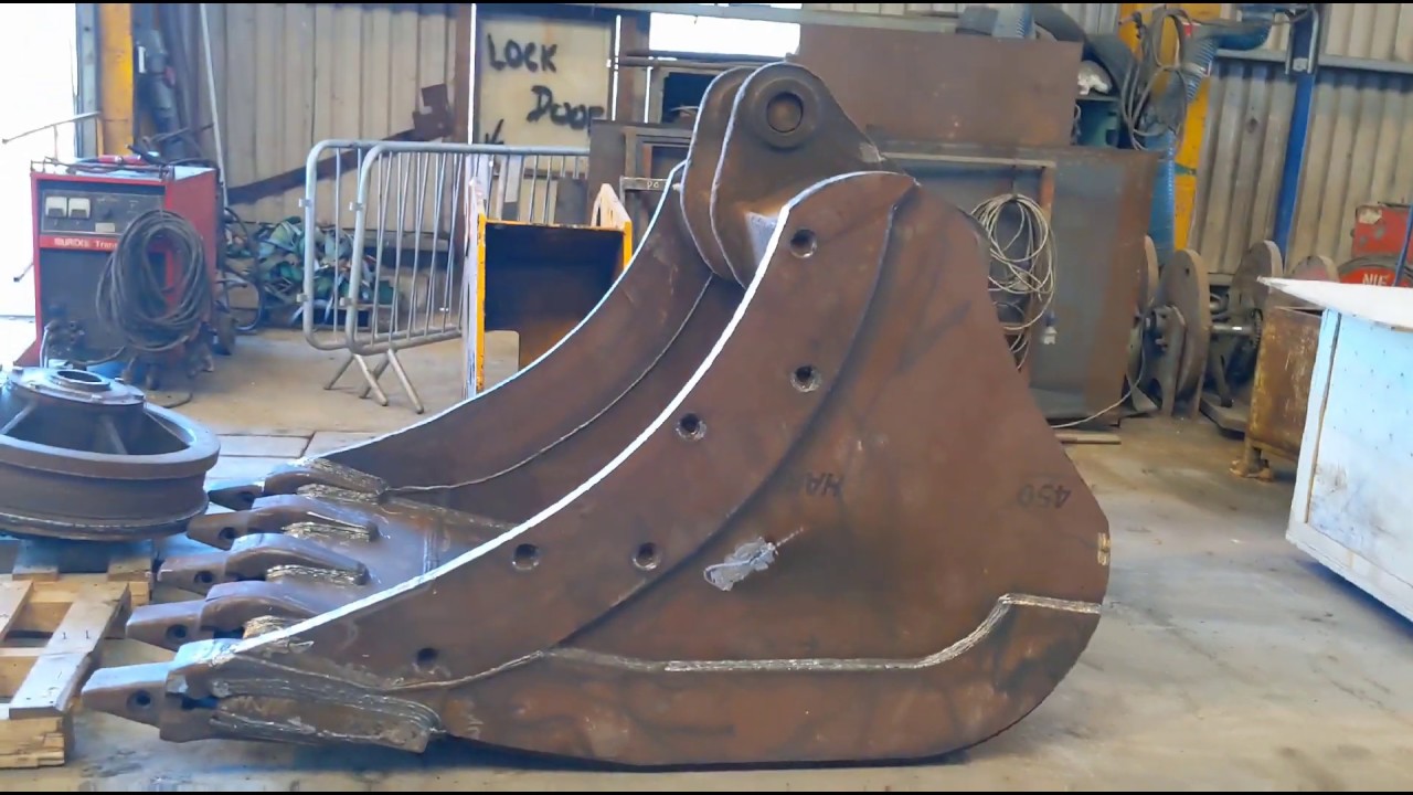 excavator rock bucket overhaul rebuild in 5 mins