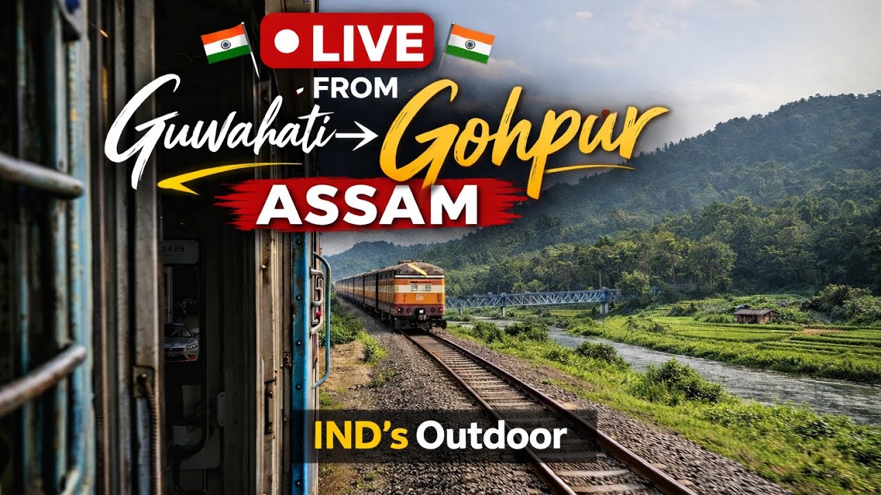 “LIVE Assam Countryside 🇮🇳 | Tea Gardens, Forest & Village Roads.