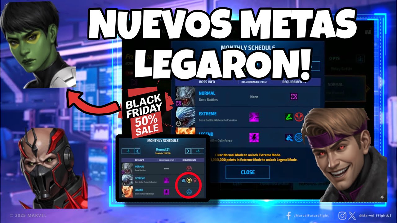 LLEGÓ EL BLACK FRIDAY Y ESTOS SON LOS MEJORES UNIFORMES PARA EL NUEVO ABXL | MARVEL FUTURE FIGHT