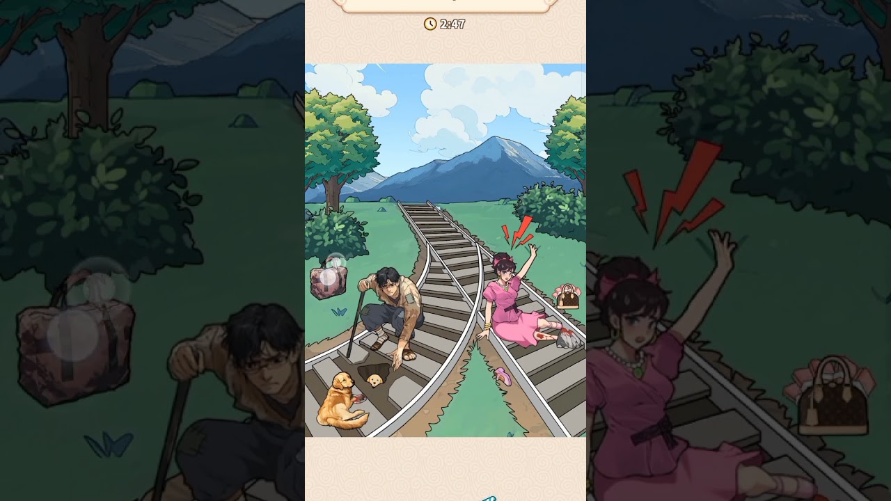 Brain puzzle tricky quest Level 67 Train dilemma - Make a choice, save a life
