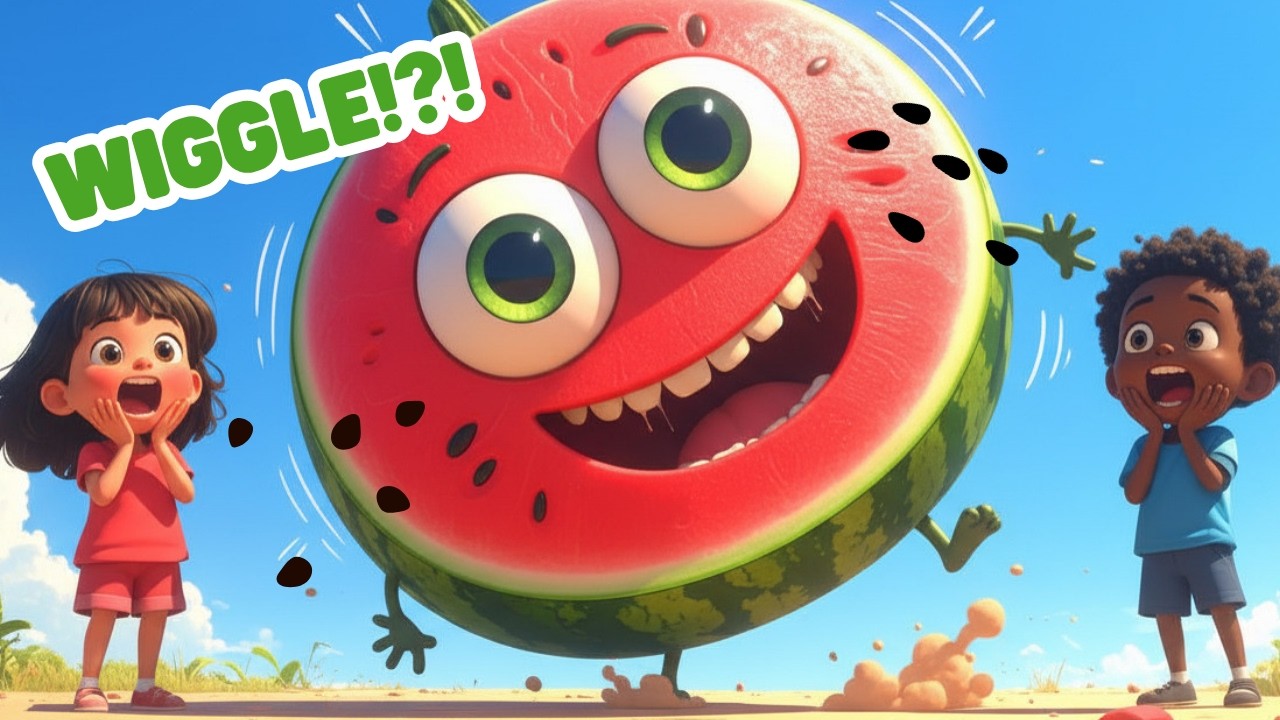 🍉 WHAT!?!?! Watermelon Started WIGGLING! 😱 Funny Kids Dance Song | Watermelon Wiggle