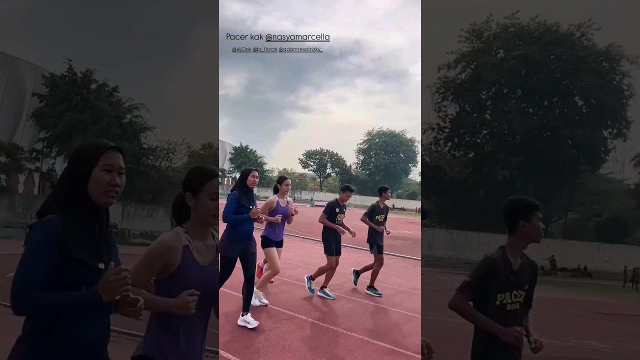 Nasya Marcella WARM up before Run RACE