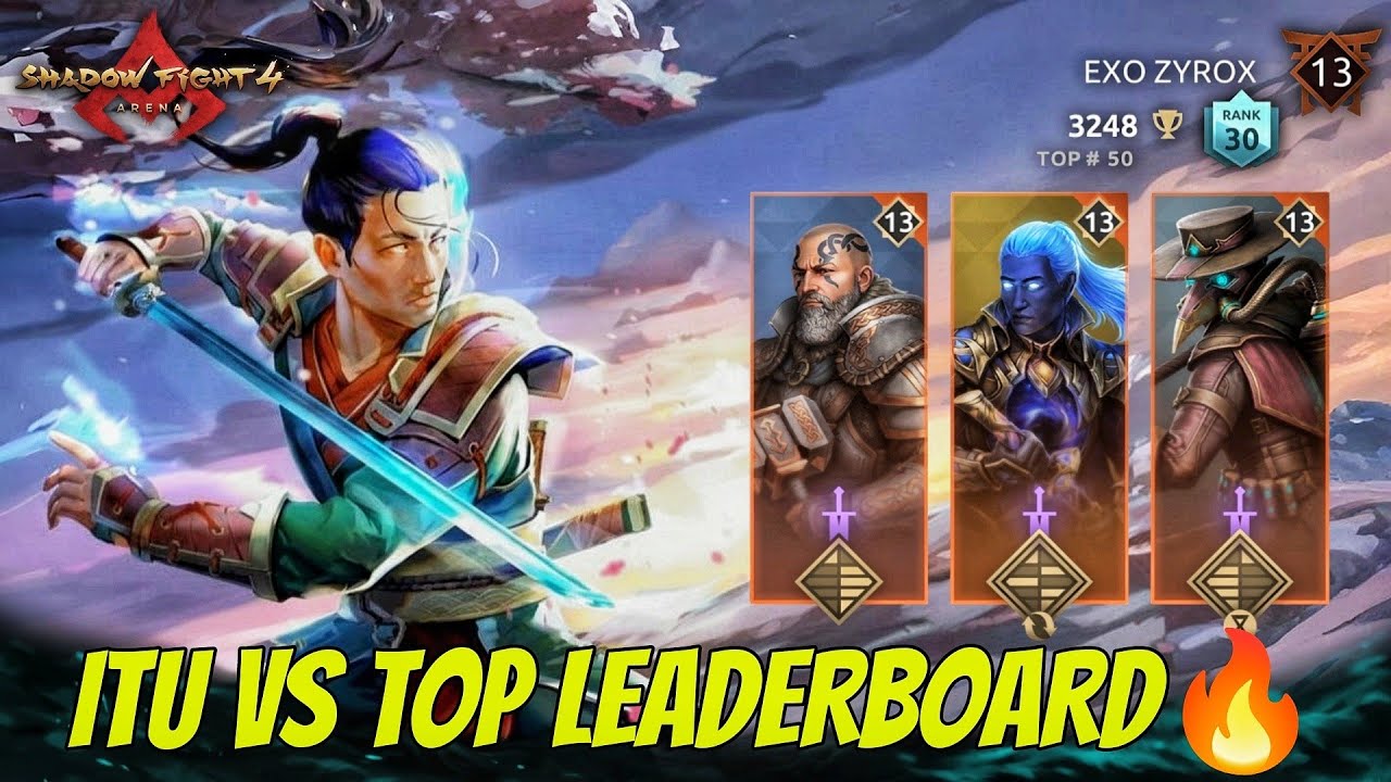 ITU vs Top Leaderboard Players Again ⚔️🔥| Renova Gaming ✨| Shadow Fight 4: Arena