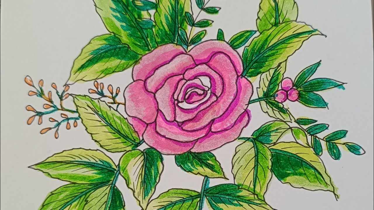 let's draw a rose