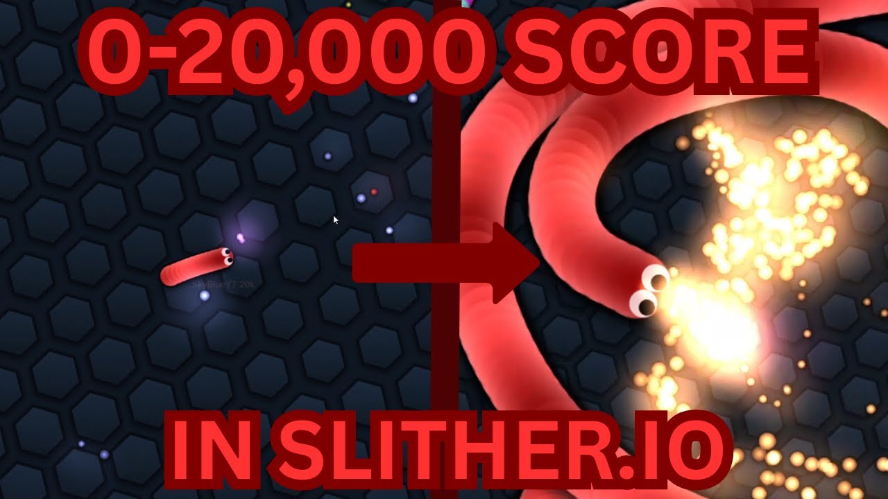 20,000 Score In Slither.io EPIC GAMEPLAY GETTING #1 | Slither.io | No cuts