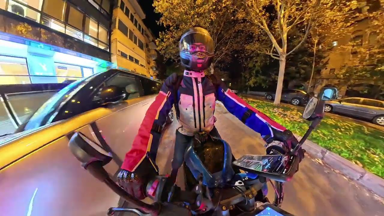 Night Ride in Bucharest Rush Hour | VMOTO Stash EV Motorcycle
