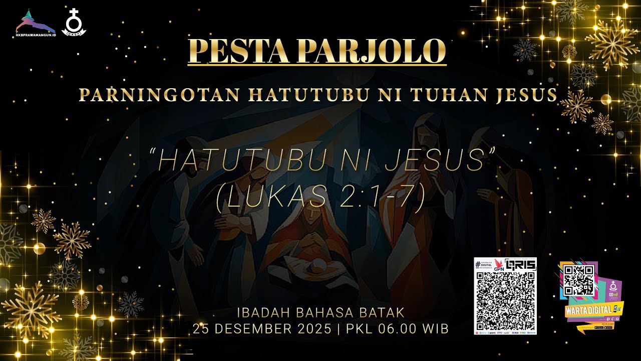 IBADAH NATAL PERTAMA BAHASA BATAK (LIVE STREAMING)