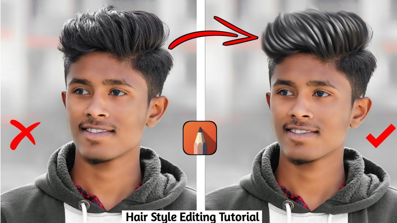 Hair Style Editing Tutorial | Autodesk Sketchbook New Hair Editing | Instagram Trending Yash Nimesh
