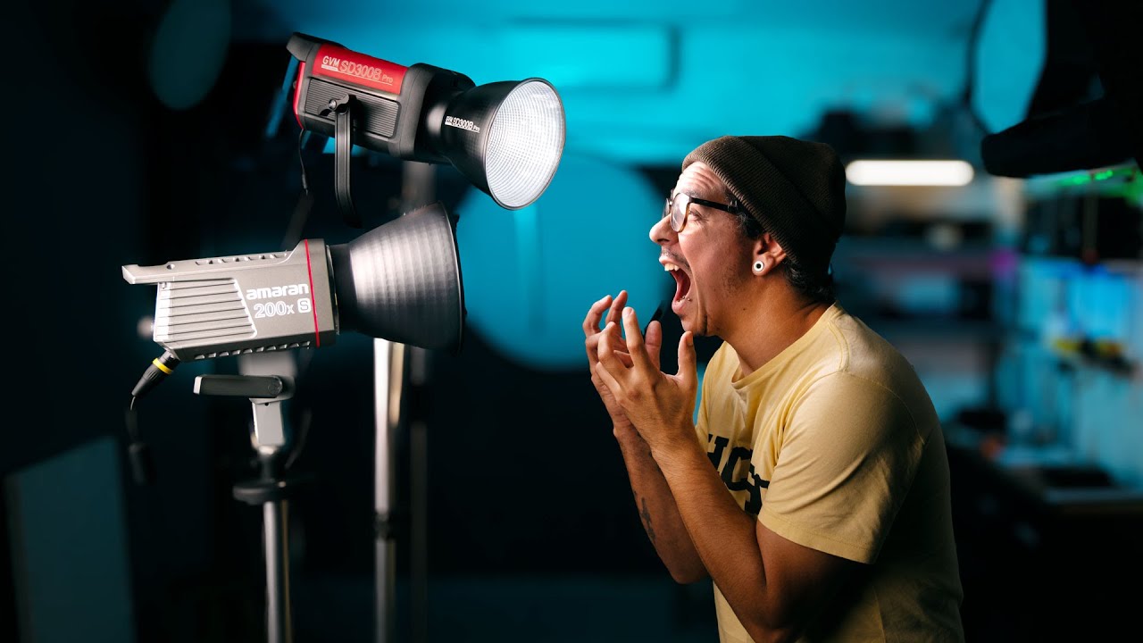 Batalha de Iluminação! Amaran 200x S vs GVM 300b