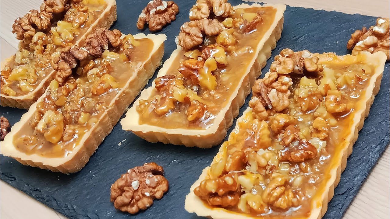 تارت الجوز بالكراميل 😋🤤لي طلبتوها مني ❤️