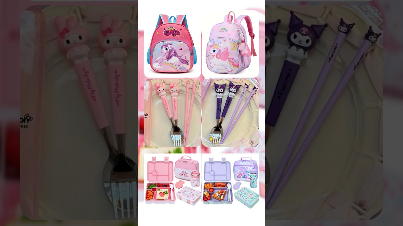 Kamu pilih yg mana? #fashion #sanrio #shorts #video #kuromi #youtube #bag #spoon #garpu  #lunchbox