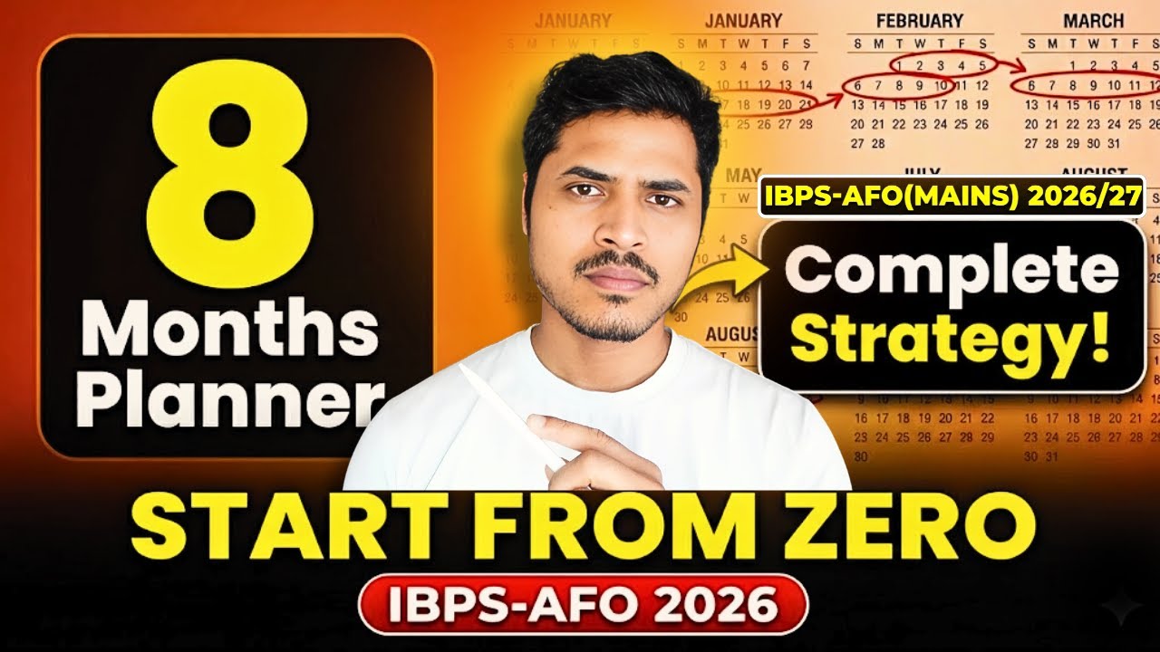 IBPS AFO 2026 Preparation | Complete 8 Months Study Plan | Subject-Wise Strategy