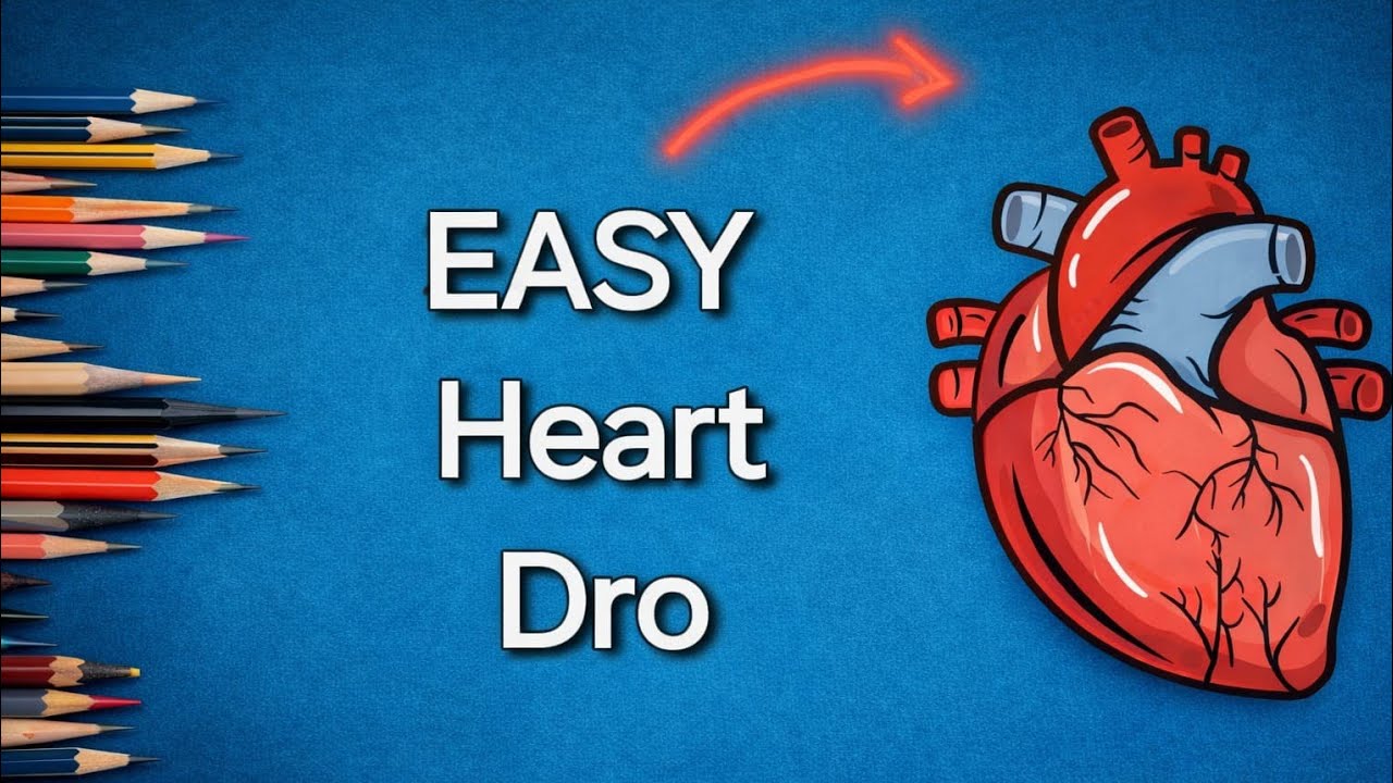 Easy👈 Heart Drawing Step by Step ❤️😱#EasyHeartDrawing#HeartDrawing#DrawingForB