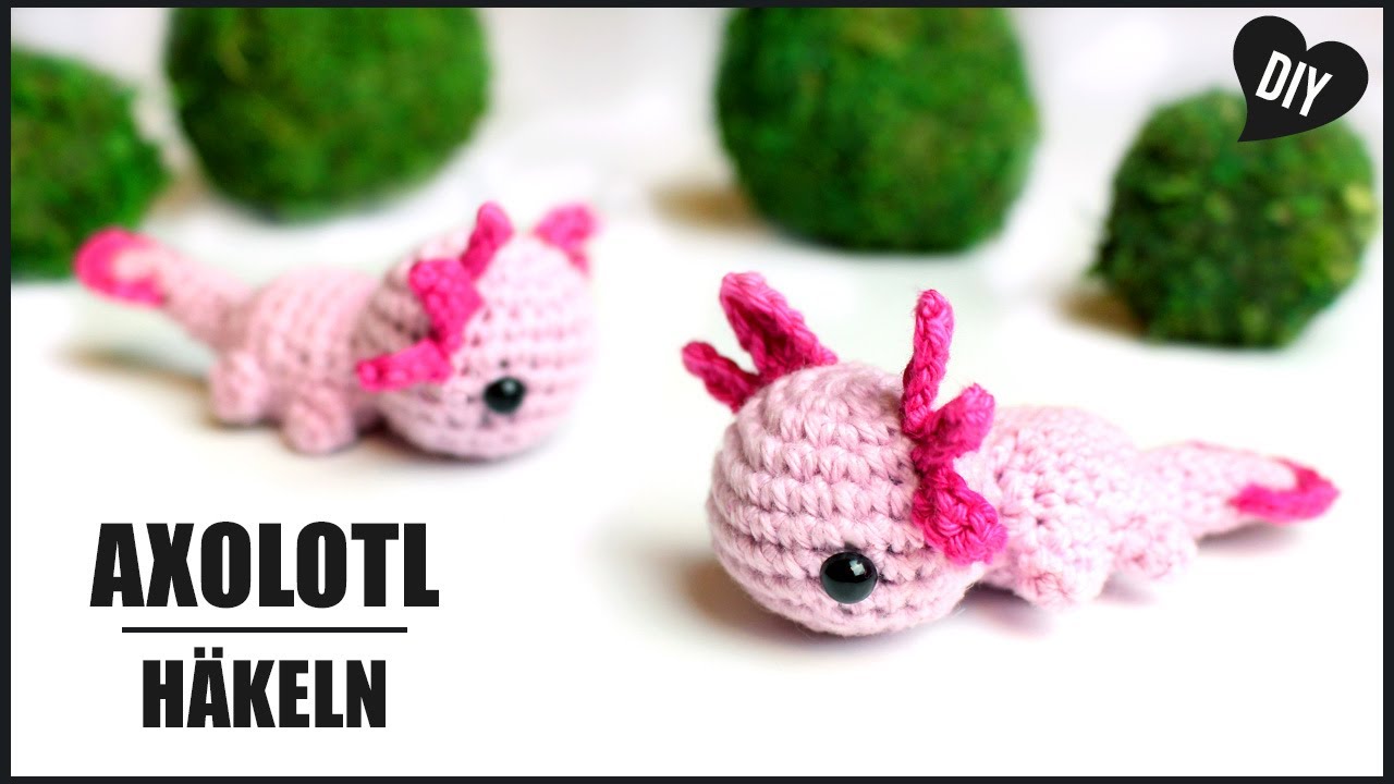 Axolotl häkeln | Meerestiere Häkelanleitung - DIY by Pfirsichteufel