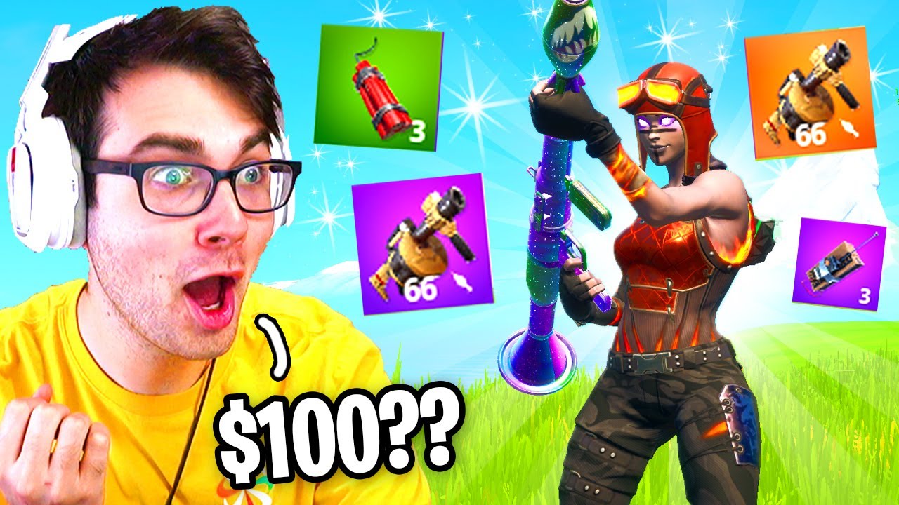 I got 100 FANS to scrim with EXPLOSIVES ONLY for $100 in Fortnite... (so TOXIC)