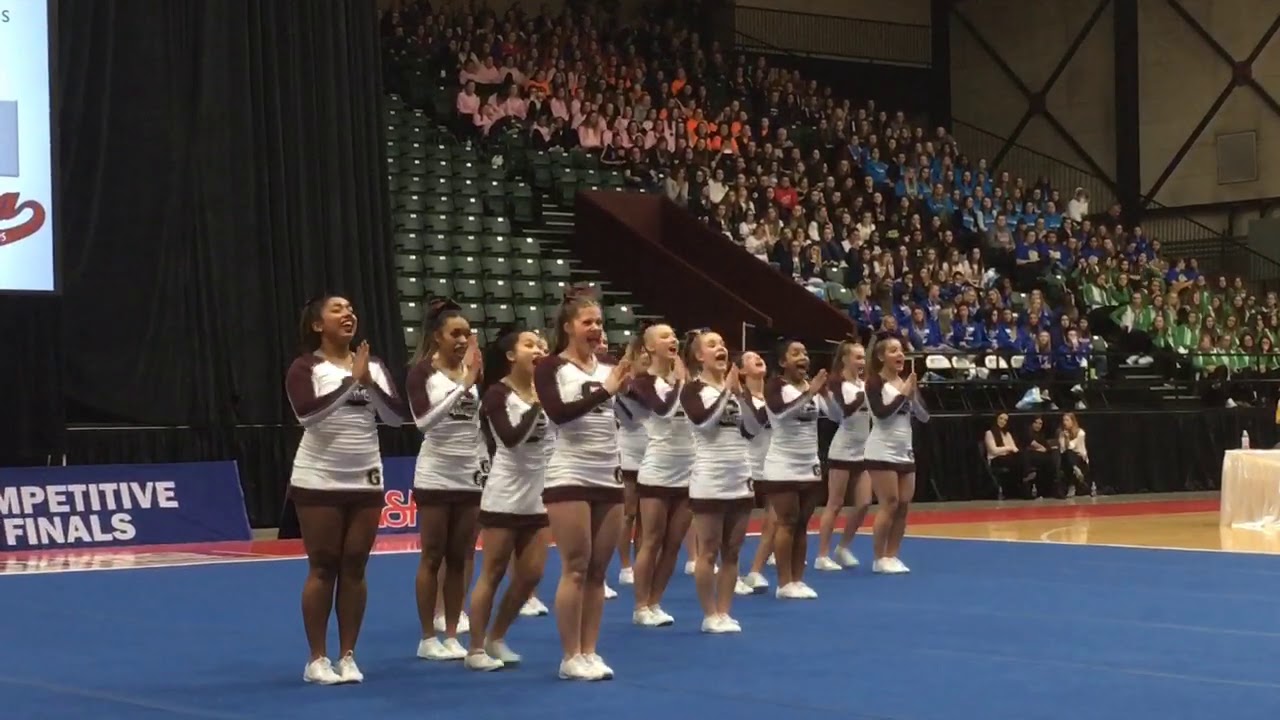 Grandville’s Round 3 at the 2019 MHSAA competitive cheer state finals