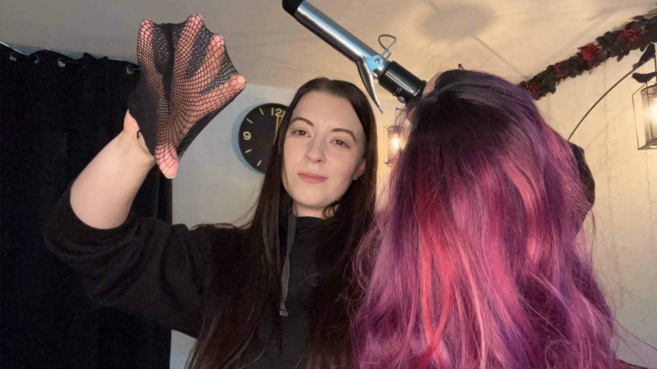 ASMR Doing Your Hair for Halloween (real hair sounds) Pt 3/4