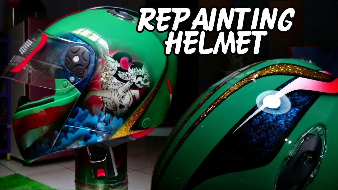 DIY the process of painting a beautiful helmet ; hand made