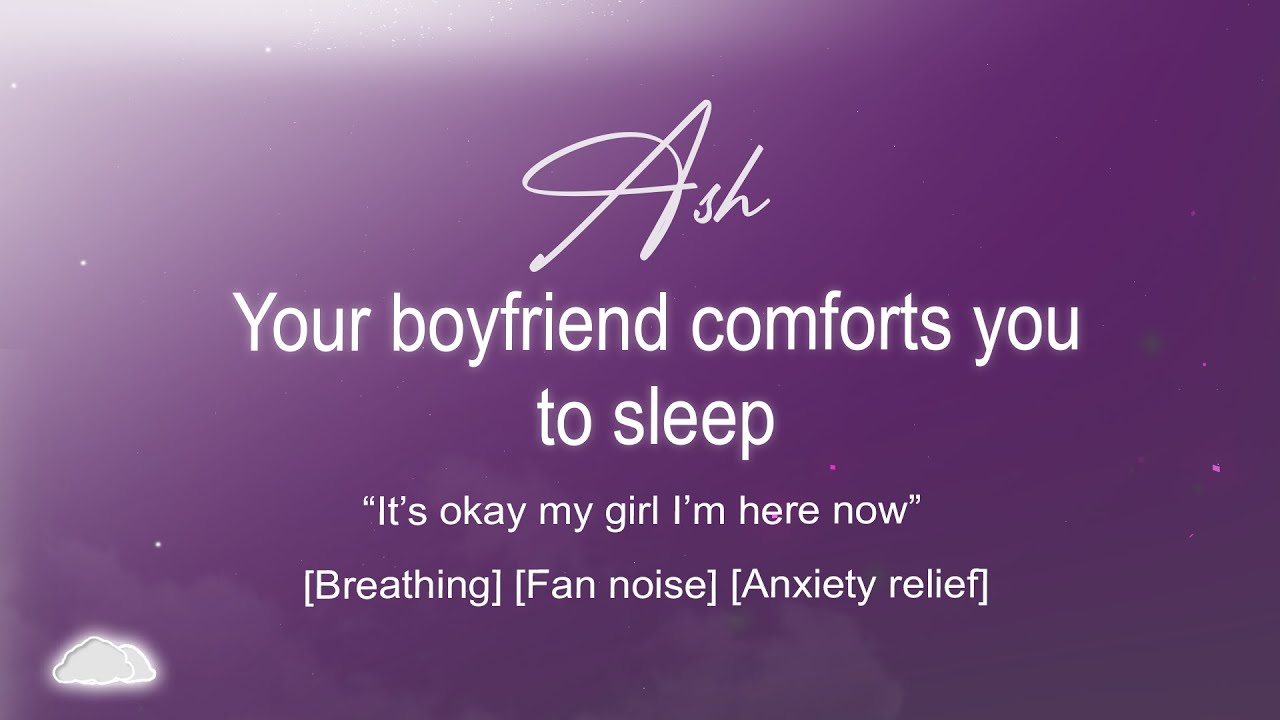 Your boyfriend comforts you while you fall asleep | ASMR Boyfriend Roleplay  [sleep aid] [breathing]