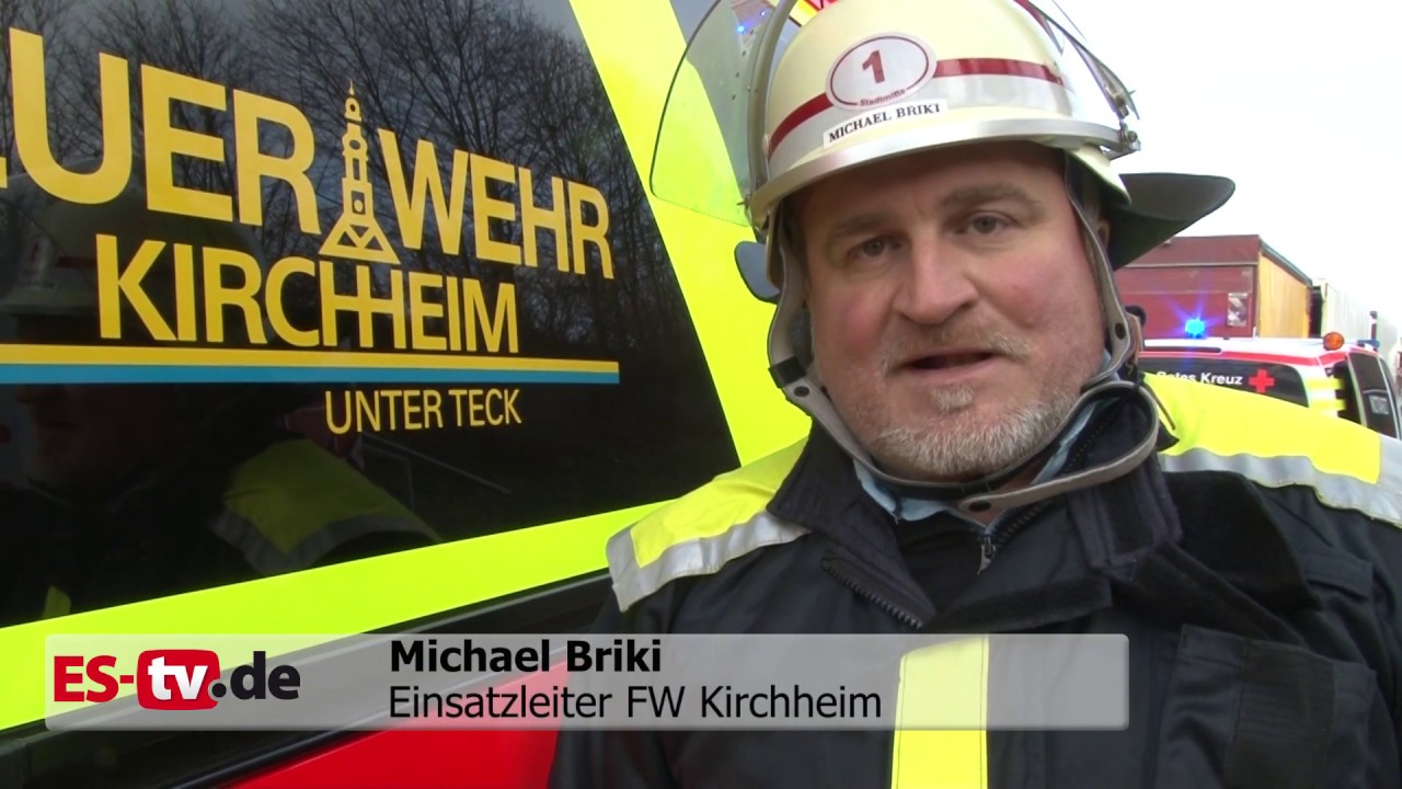 Schwerer Lkw-Unfall auf der A8 zwischen Kirchheim und Aichelberg