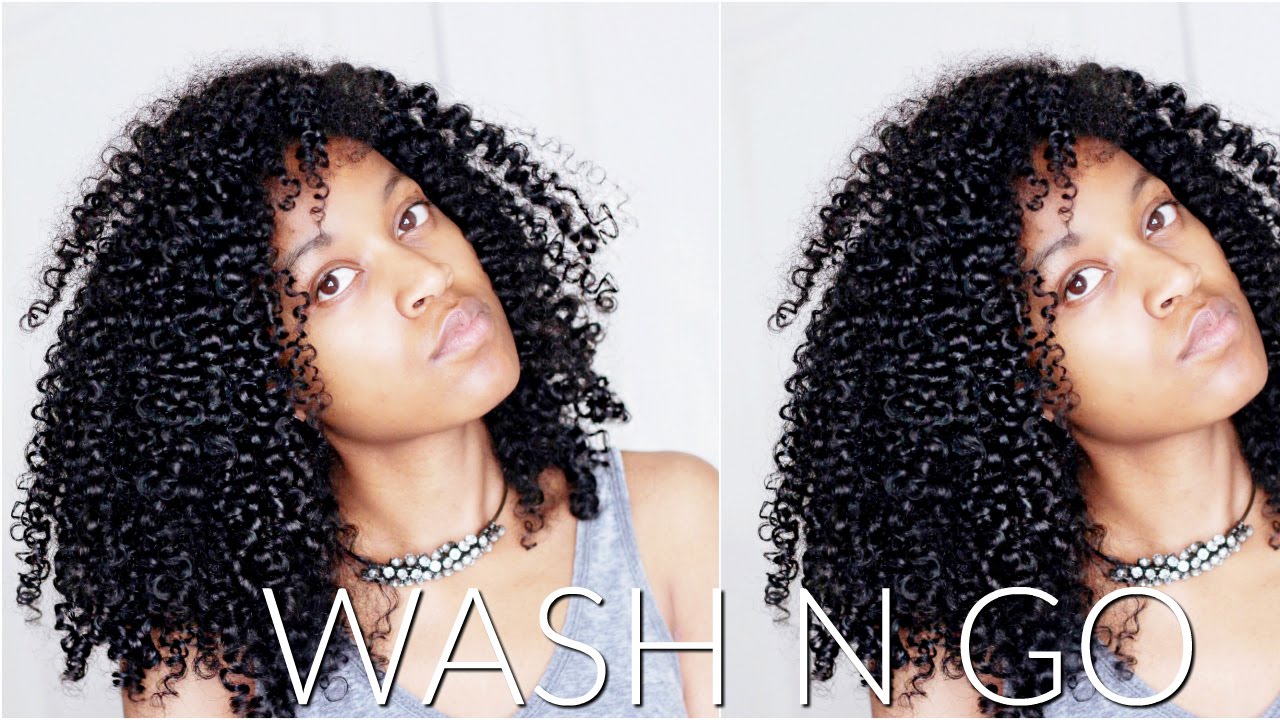 WASH & GO on Natural Hair|Curly Hair Routine