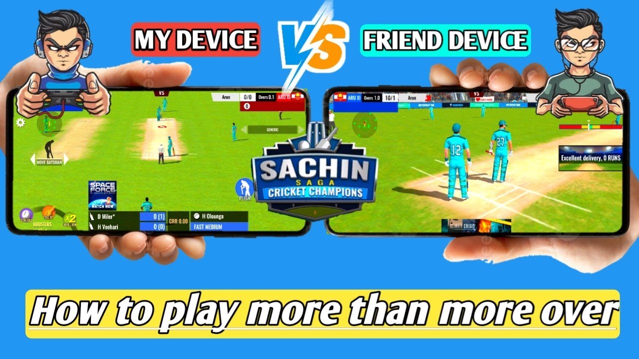 How to play more over with friends in Sachin saga Cricket Game//Sachin saga Cricket Champions