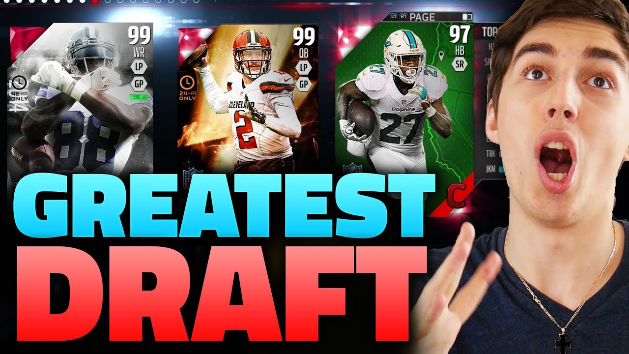 DRAFTING THE GREATEST TEAM! MADDEN 16 EXTREME DRAFT CHAMPIONS
