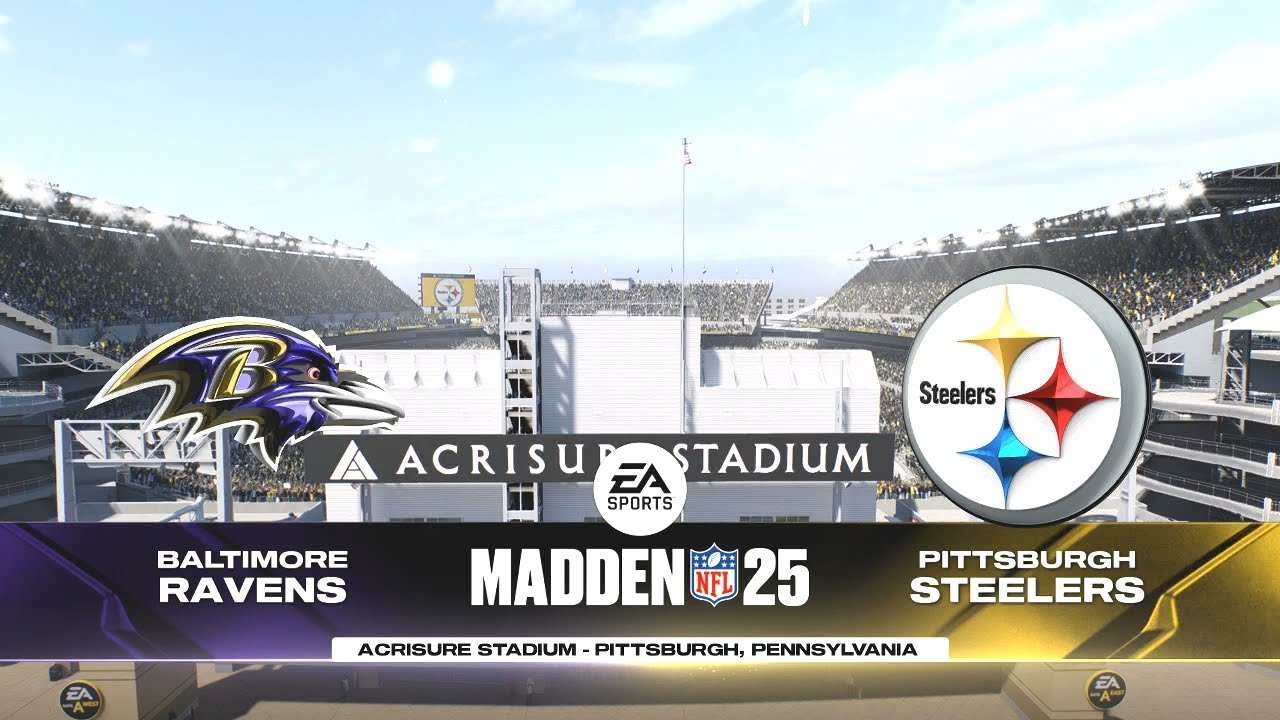 Madden NFL 25 - Baltimore Ravens Vs Pittsburgh Steelers PS5 Simulation Week 18 (Madden 26 Rosters)