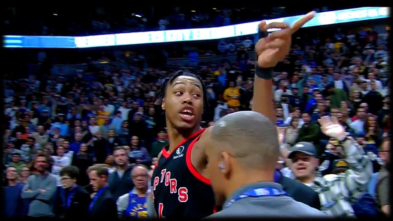 Scottie Barnes gets tossed in the final seconds! - Raptors vs Nuggets | March 6, 2023