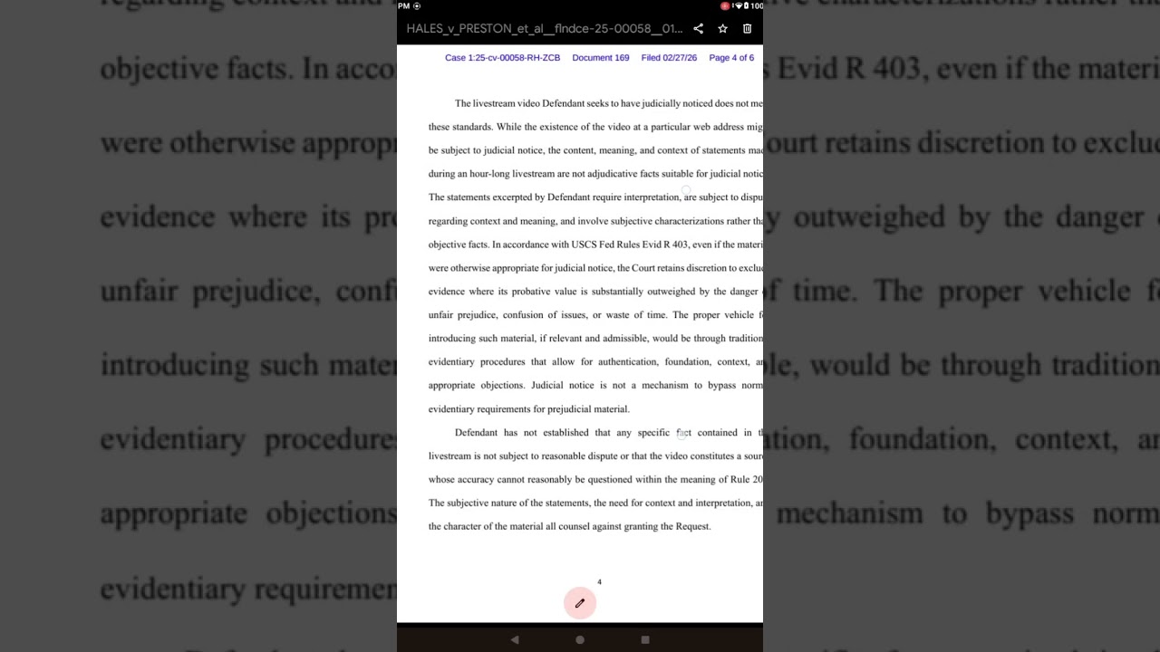 Fed 2 doc 169 Randy destroys flesa motion 