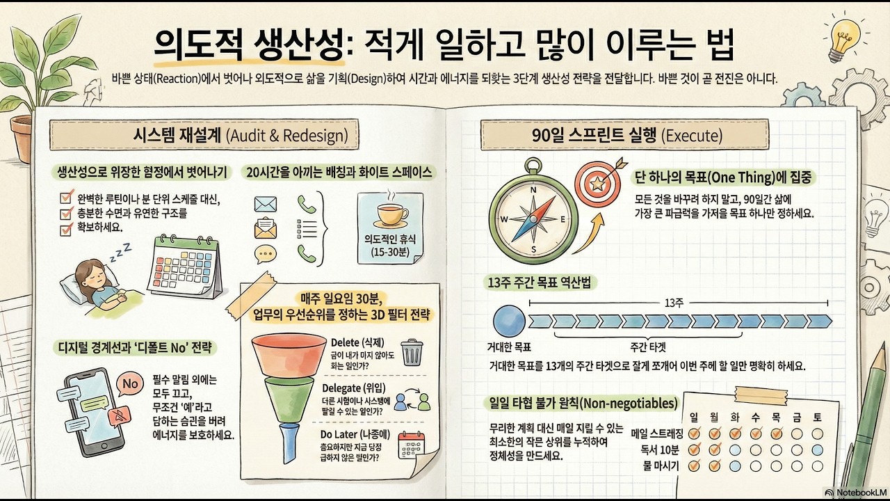 당신이 아무리 노력해도 제자리인 이유: 완벽한 아침 루틴의 배신 | 방어적인 삶을 끝내는 90일 스프린트. 딱 90일만 '이렇게' 사세요