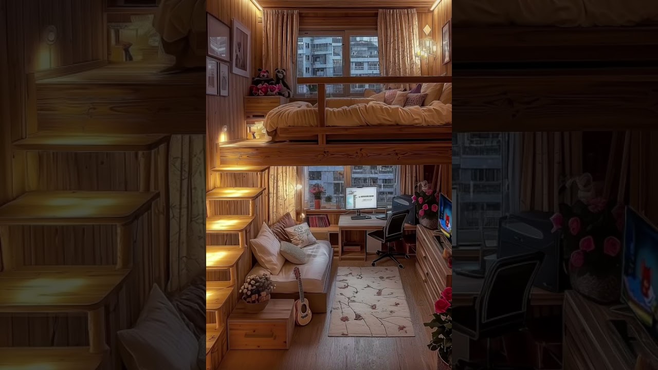 ASMR, sleep aid, rainy days, relaxing, dream home, loft apartment, white noise, deep sleep