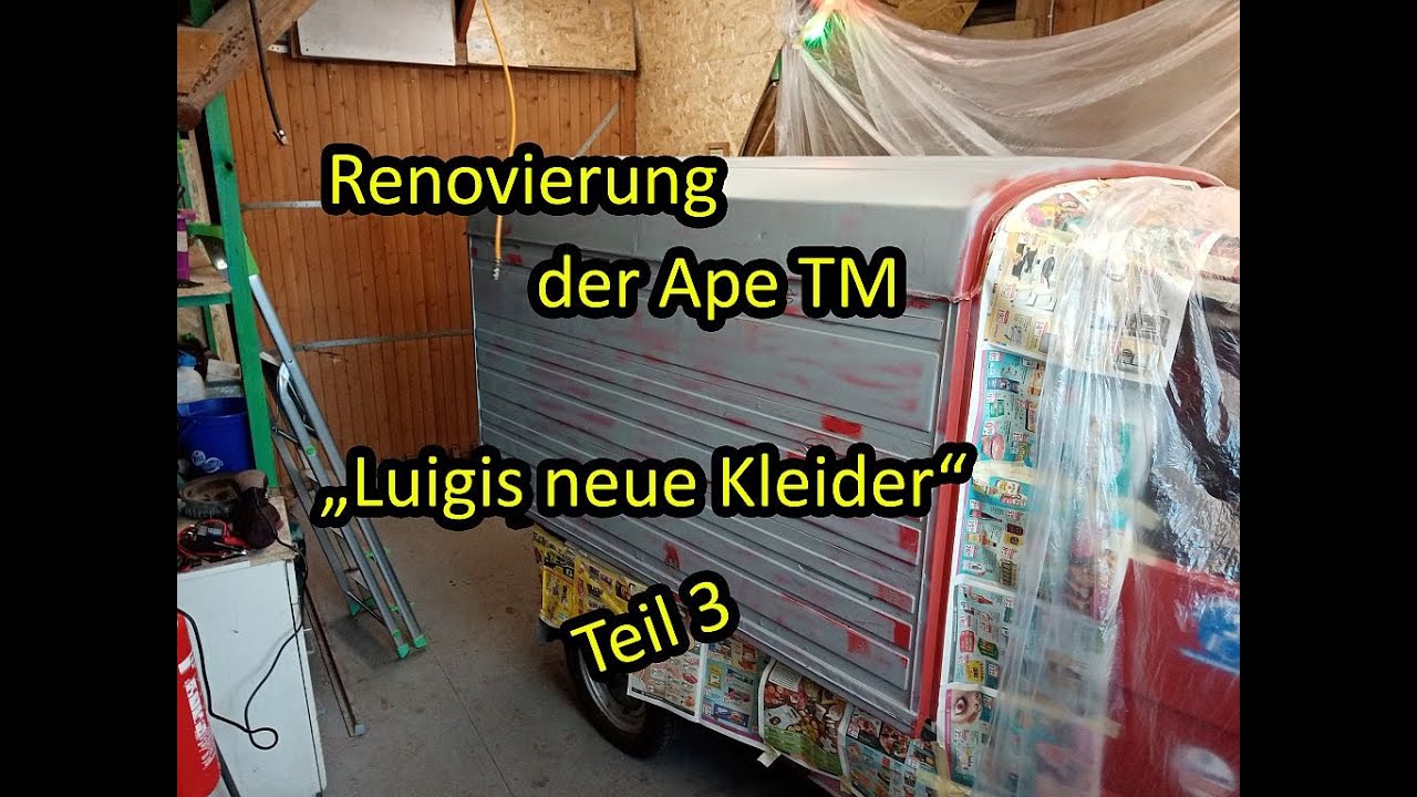 Ape TM renovieren | Teil 3: Ladeflächenbeschichtung als Lack für den Kastenaufbau