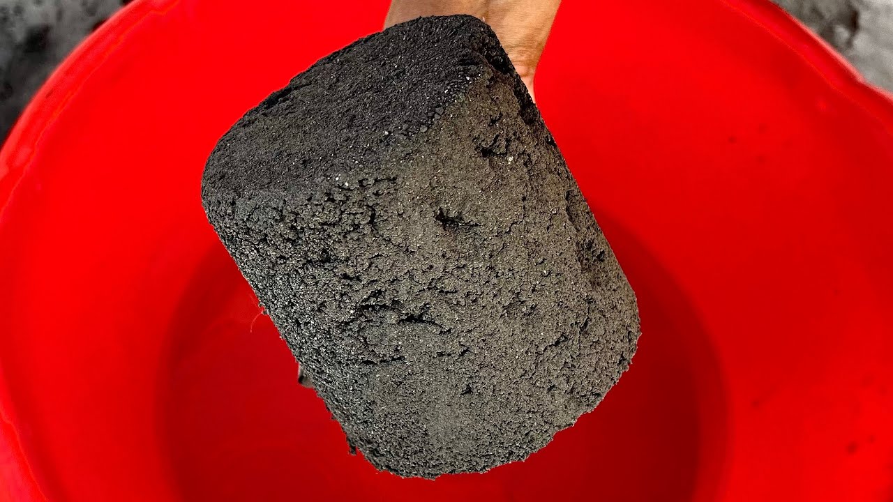 New || Pure Charcoal Water crumbling With dipping and Runny Paste play #asmr 