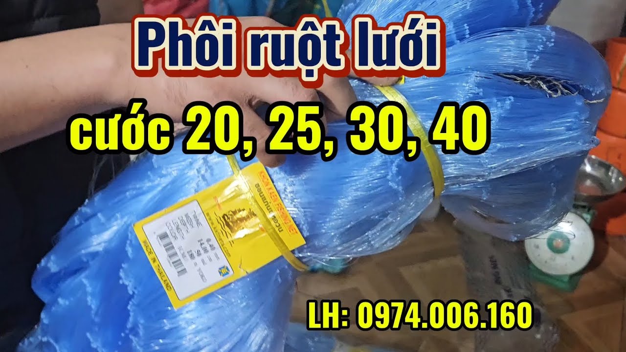 Phôi ruột lưới cước 20,30,40 mắt lưới từ 8p-16p. LH: 0974.006.160