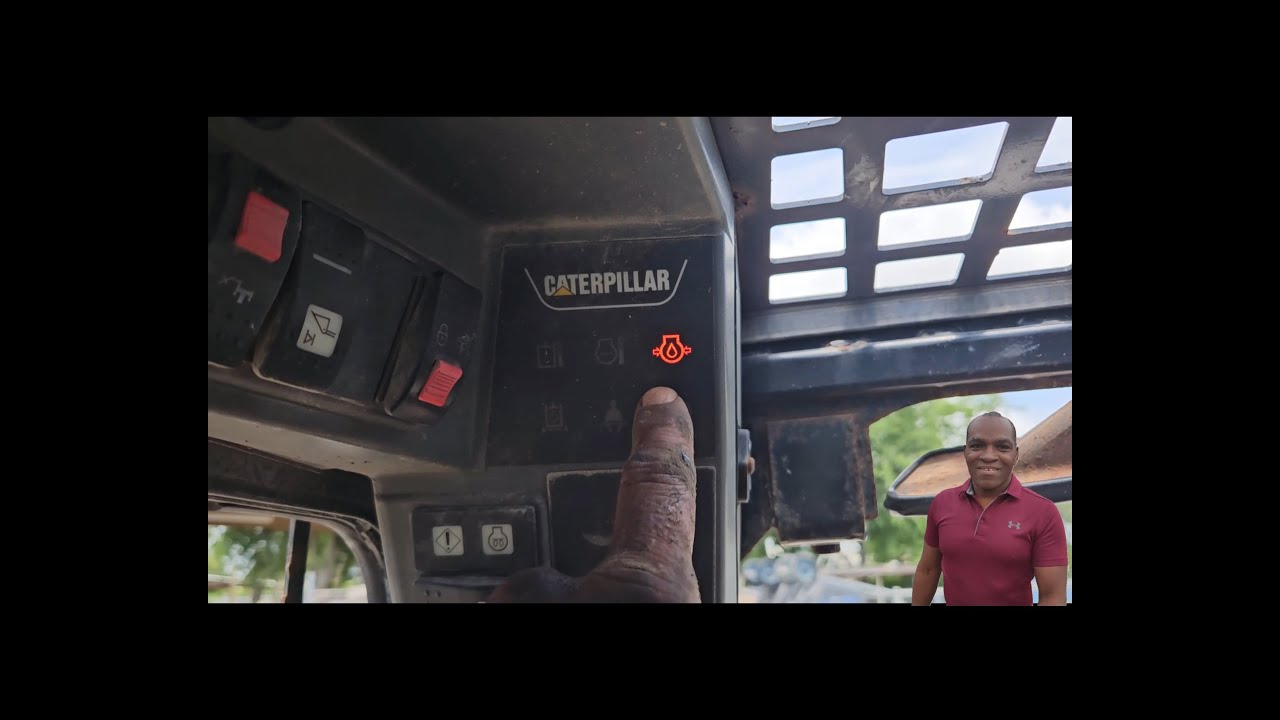 Caterpillar skidsteer starts and shuts  down, has low oil pressure fault light