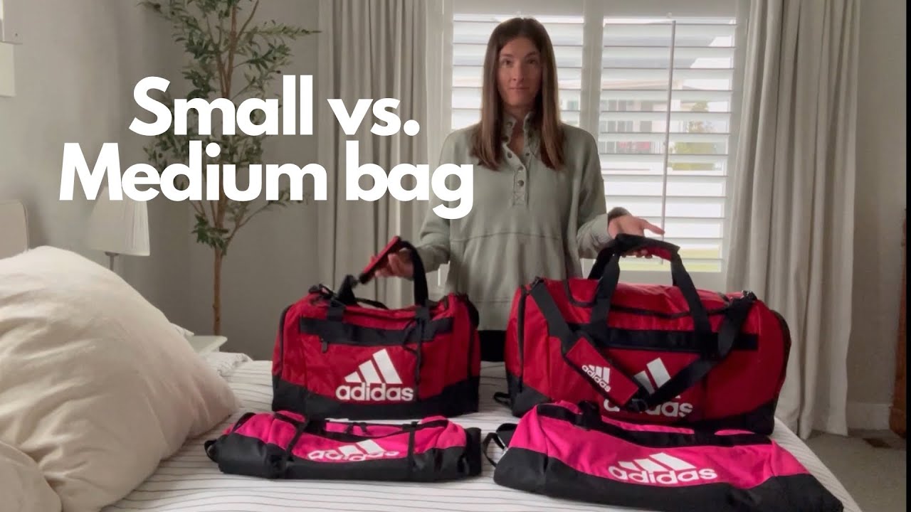 Comparison of Small vs. Medium adidas Defender 4.0 Duffel