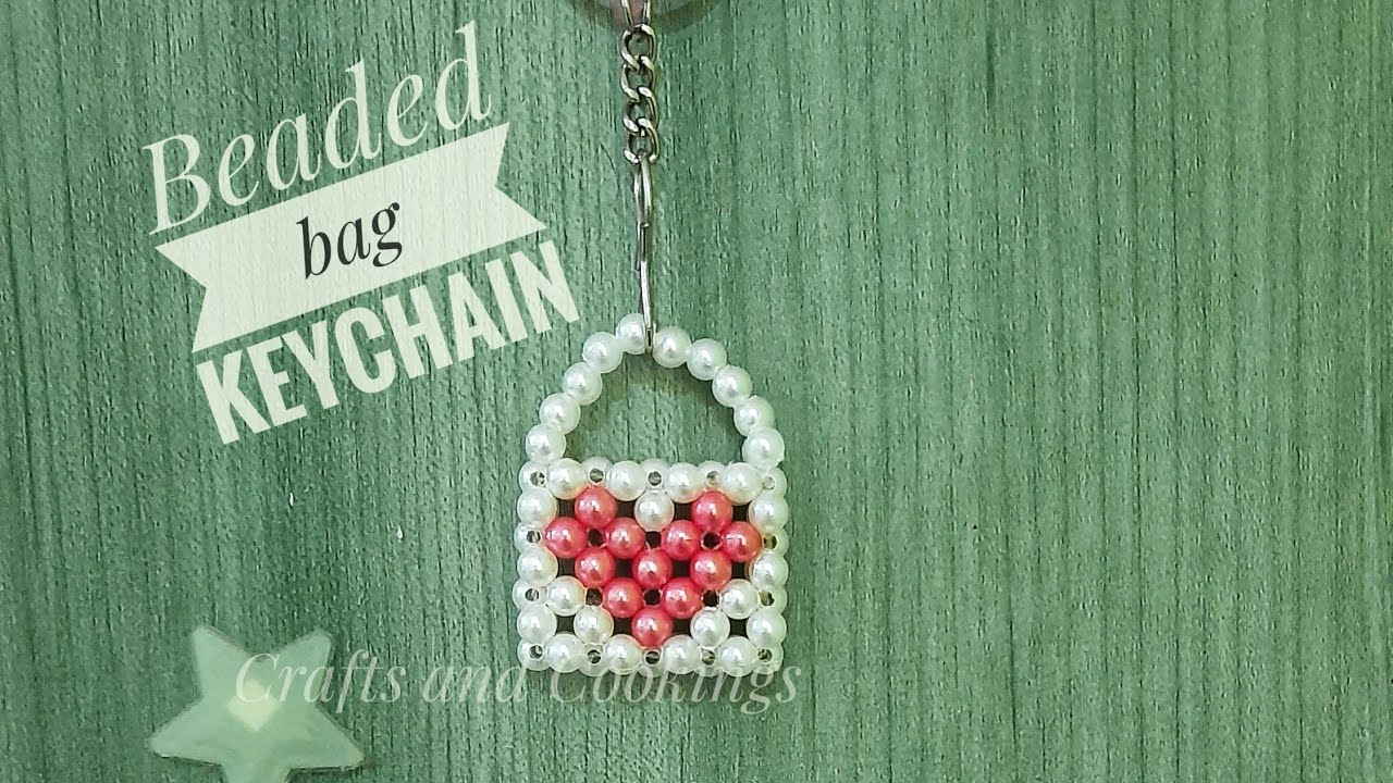 DIY/ How to make a beaded cute handbag keychain / Beaded bag
