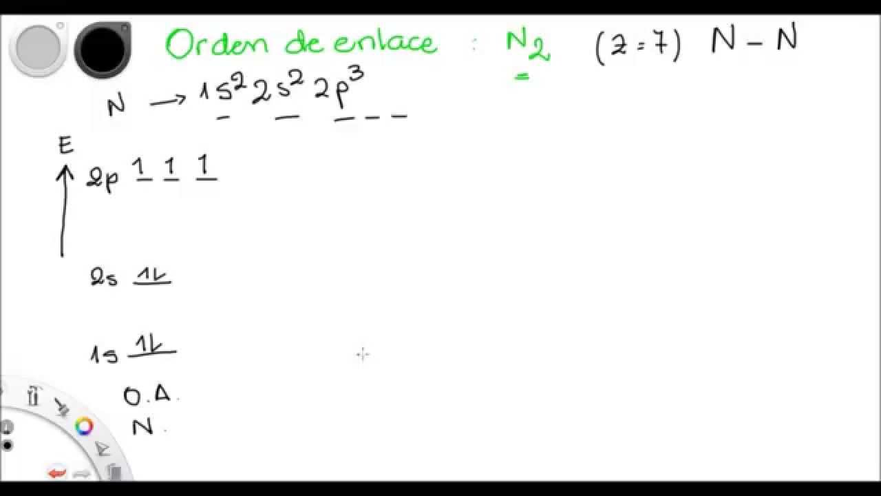 Química General - Cálculo de Orden de enlace N2