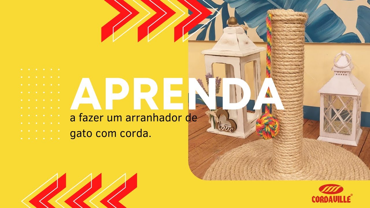 Como fazer um arranhador de gato com corda de sisal