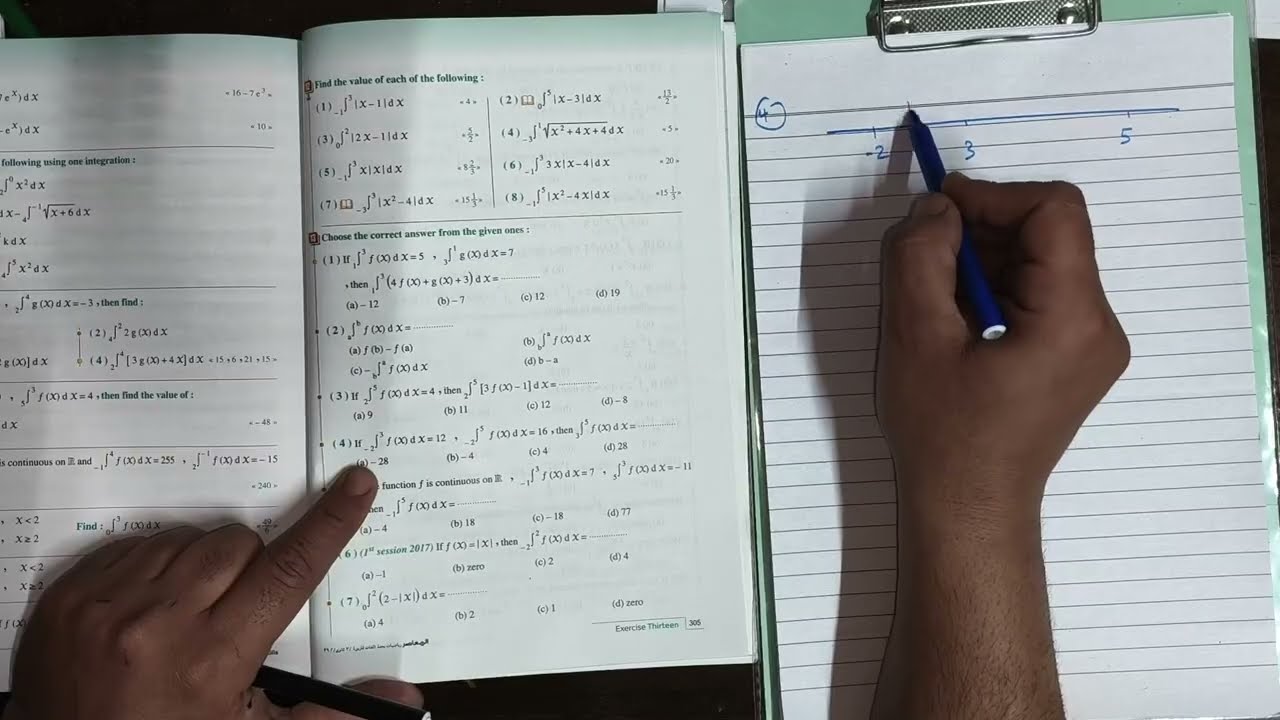 Exercise on definite integral part 1 المعاصر /2026