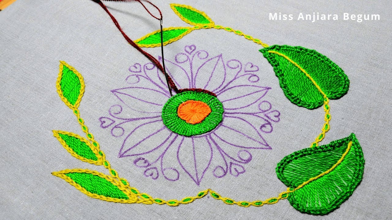 Awesome Colorful Hand Embroidery Flower,Embroidery,Miss Anjiara Begum's Embroidery-81, #Miss_A