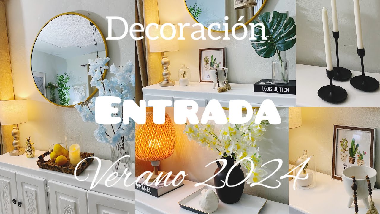 Decoración entrada o Recibidor verano 2024 / 3 Ideas para decorar verano / Decoración verano 2024