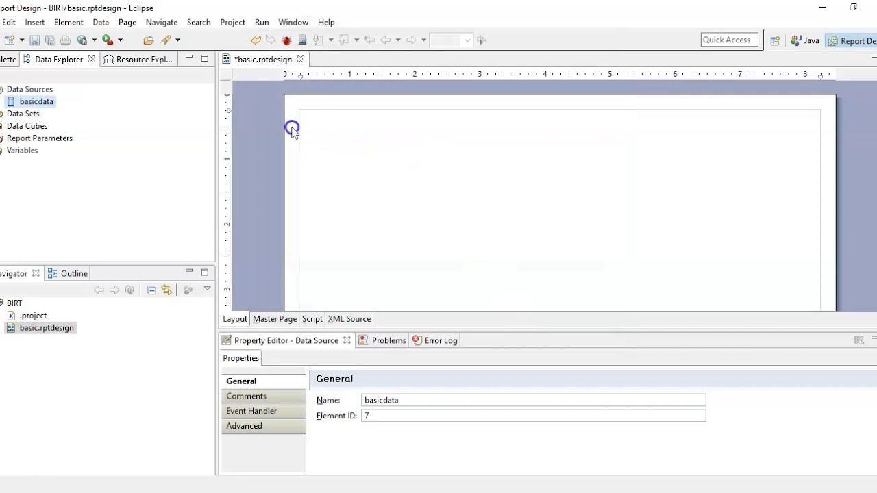 BIRT-How to create a basic report | BIRT Report