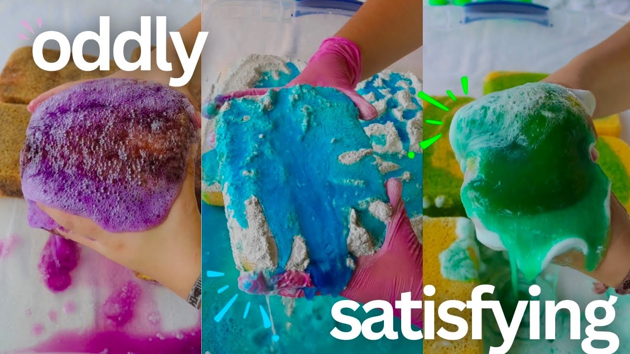 ASMR • The BEST Sponge Squeezing Compilation 🍀✨
