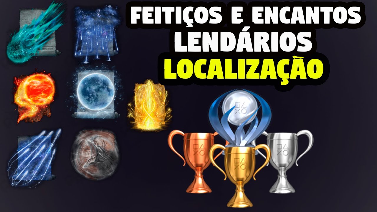 ELDEN RING / LOCALIZAÇÃO DE TODOS OS FEITIÇOS E ENCANTOS LENDÁRIOS GUIA DE TROFÉU