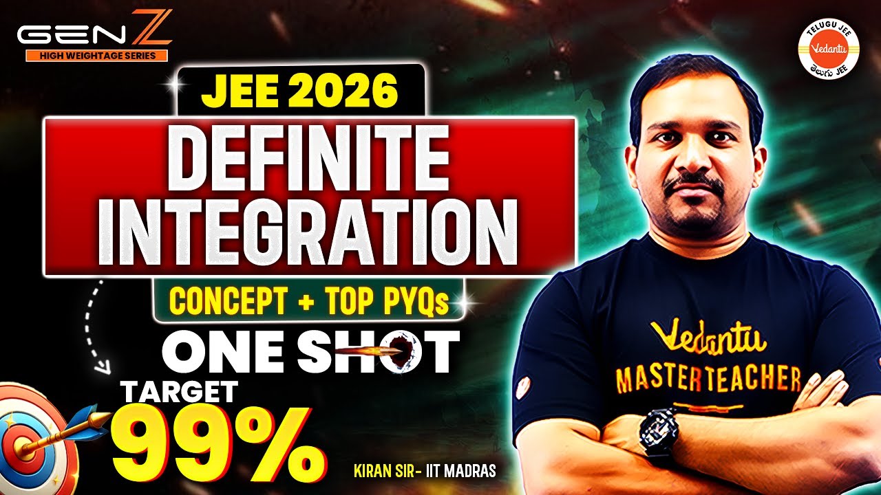 Definite Integration| One Shot| Concept + Top PYQs| JEE 2026| JEE Maths Important Topics | Kiran Sir